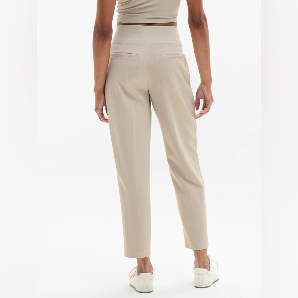 Athleta High-Rise Cropped Straight Pants in Light Beige - Picture 2 of 16
